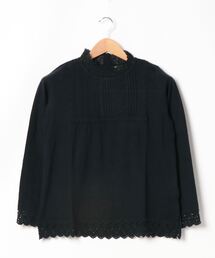 Samansa Mos2 | スタンド衿レースカットソー(Tシャツ/カットソー)