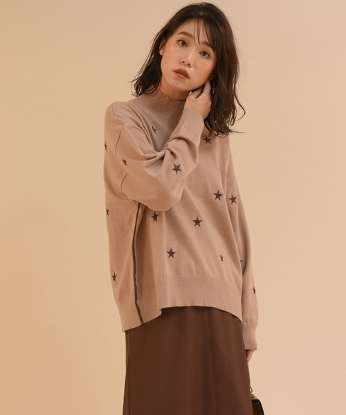 Socolla 星刺繍ハイネックプルオーバー ニット セーター Mayson Grey メイソングレイ のファッション通販 Zozotown