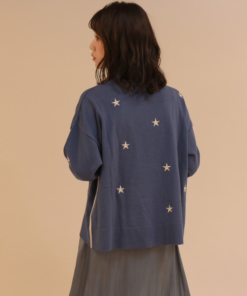 セール Socolla 星刺繍ハイネックプルオーバー ニット セーター Mayson Grey メイソングレイ のファッション通販 Zozotown