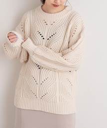 natural couture | 透かし柄編み3Gニット(ニット/セーター)