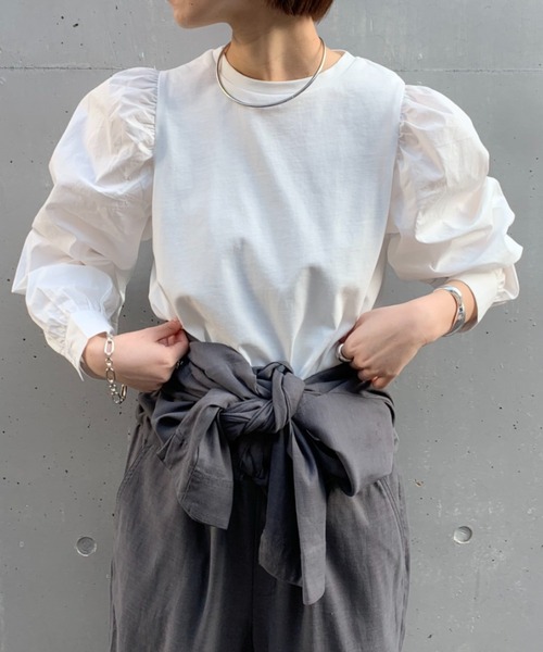 Ciaopanic Typy チャオパニックティピー の Zozotown限定 パフスリーブニュアンスtee Tシャツ カットソー Wear