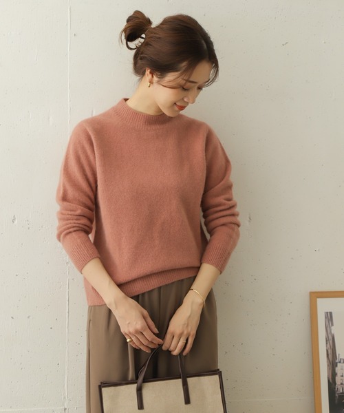 URBAN RESEARCH DOORS（アーバンリサーチドアーズ）の「ヘアリーウールニット∴（ニット/セーター・レディース・ベージュ/ピンク/モカ・ONE）」の7枚目の写真