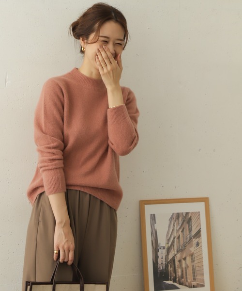 URBAN RESEARCH DOORS（アーバンリサーチドアーズ）の「ヘアリーウールニット∴（ニット/セーター・レディース・ベージュ/ピンク/モカ・ONE）」の8枚目の写真