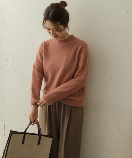 URBAN RESEARCH DOORS（アーバンリサーチドアーズ）の「ヘアリーウールニット∴（ニット/セーター・レディース・ベージュ/ピンク/モカ・ONE）」の9枚目の写真