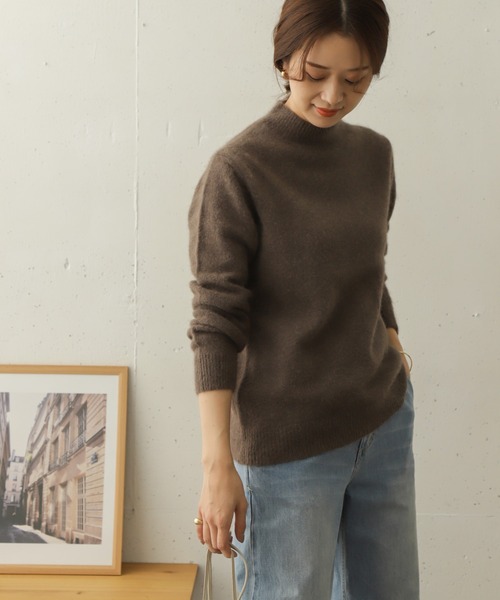 URBAN RESEARCH DOORS（アーバンリサーチドアーズ）の「ヘアリーウールニット∴（ニット/セーター・レディース・ベージュ/ピンク/モカ・ONE）」の16枚目の写真