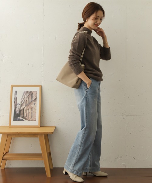 URBAN RESEARCH DOORS（アーバンリサーチドアーズ）の「ヘアリーウールニット∴（ニット/セーター・レディース・ベージュ/ピンク/モカ・ONE）」の19枚目の写真