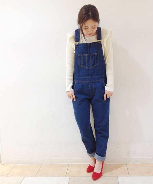 Chico(チコ)の「オーバーオール(サロペット/オーバーオール・レディース・ブルー/ベージュ/ネイビー・FREE)」の14枚目の写真