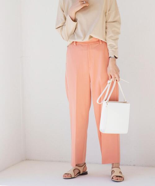 coen（コーエン）の「ツイルセンタープレスストレートカラーパンツ（スラックス・レディース・ベージュ/ブラック/ライトピンク/ライトブルー・LARGE/MEDIUM）」の21枚目の写真