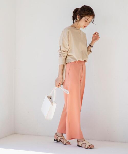 coen（コーエン）の「ツイルセンタープレスストレートカラーパンツ（スラックス・レディース・ベージュ/ブラック/ライトピンク/ライトブルー・LARGE/MEDIUM）」の22枚目の写真