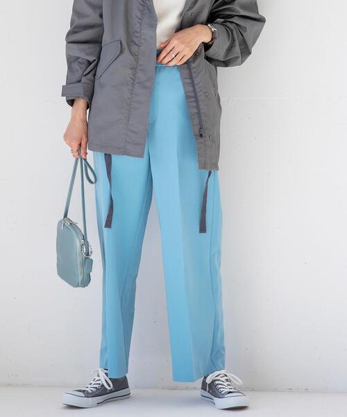 coen（コーエン）の「ツイルセンタープレスストレートカラーパンツ（スラックス・レディース・ベージュ/ブラック/ライトピンク/ライトブルー・LARGE/MEDIUM）」の13枚目の写真