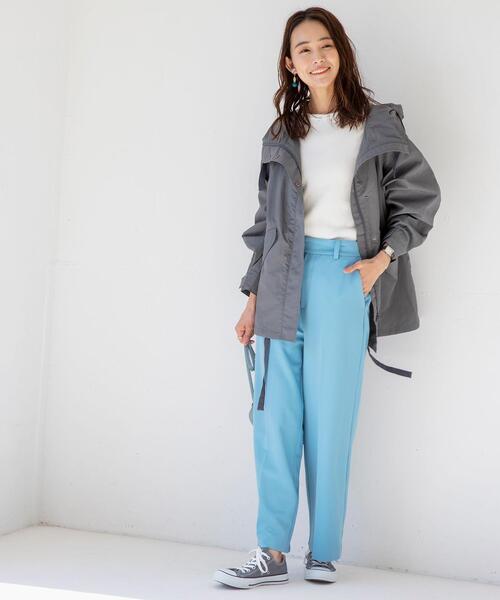 coen（コーエン）の「ツイルセンタープレスストレートカラーパンツ（スラックス・レディース・ベージュ/ブラック/ライトピンク/ライトブルー・LARGE/MEDIUM）」の15枚目の写真