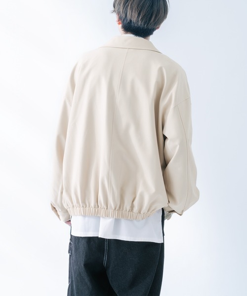 epnok(エプノック)の「バルカラーショートブルゾン(ブルゾン・メンズ・ベージュ/モカ/グレイッシュブルー・MEDIUM/LARGE)」の7枚目の写真