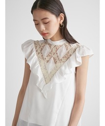 LILY BROWN | エンブロイダリーレースブラウス(Tシャツ/カットソー)