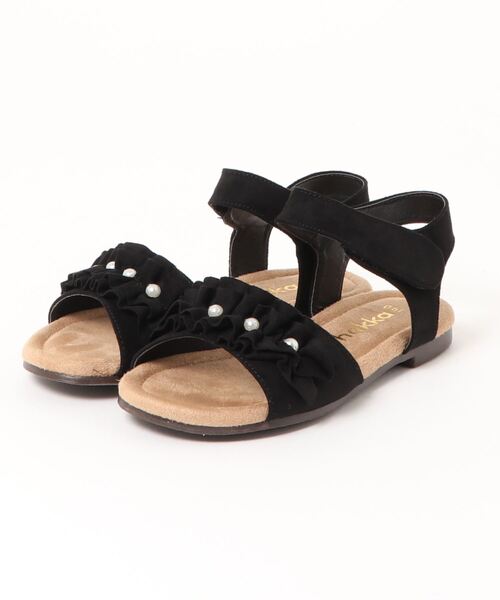 HAKKA KIDS（ハッカキッズ）の「[ジュニアサイズ]ストラップ付きサンダル（サンダル・キッズ・ブラック/ピンク・20.0cm/19.0cm/21.0cm）」の2枚目の写真