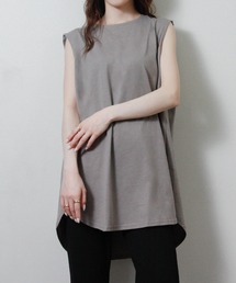 ノースリーブ チュニック Tシャツ トップス