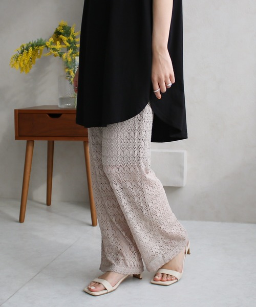 Social GIRL（ソーシャルガール）の「ノースリーブ チュニック Tシャツ トップス（Tシャツ/カットソー・レディース・オフホワイト/チャコール/テラコッタ/グレイッシュベージュ/ブラック/グリーン/モカ/ワイン/パープル/グレー/ネイビー・M）」の19枚目の写真