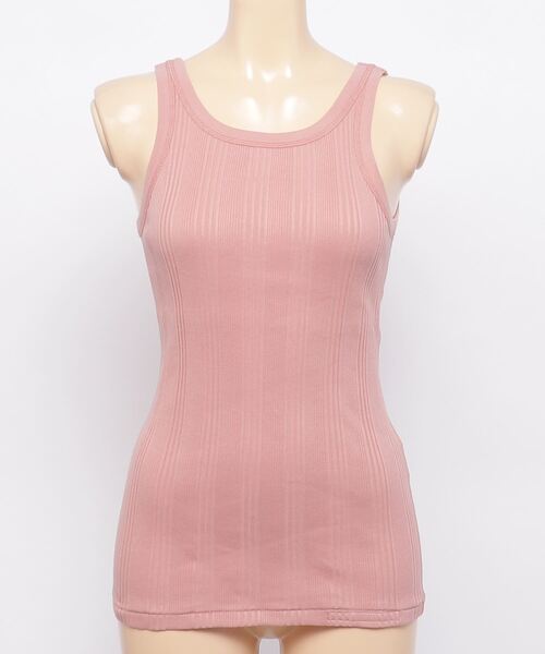 YOUNG&OLSEN The DRYGOODS STORE(ヤングアンドオルセン)の「【YOUNG & OLSEN The DRYGOODS STORE】/RANDOM RIB BACKWARDS TANK(Tシャツ/カットソー・レディース・ホワイト/ブラック/カーキ/ピンク系その他・1/2)」の4枚目の写真