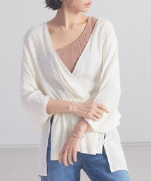 【WEB限定】ドビーカシュクールブラウス