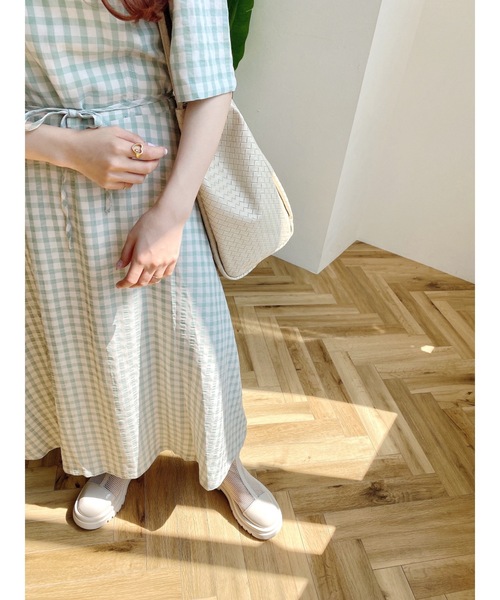 JUMELLE(ジュメロ)の「フラットトートバッグ(トートバッグ・レディース・ブラック/ベージュ/グリーン・FREE)」の7枚目の写真