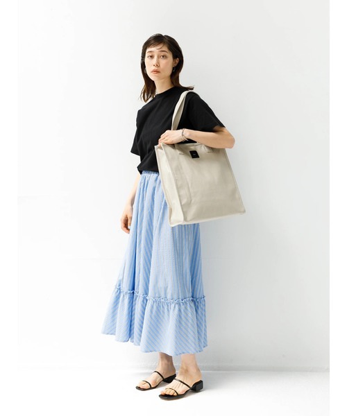 koe（コエ）の「抗菌防臭オーガニックコットンクルーネックＴシャツ*（Tシャツ/カットソー・レディース・ライトベージュ/サックスブルー/ライトグレー/ホワイト/ピンク/イエロー/ライトカーキ/ブラック・L/M/S）」の15枚目の写真