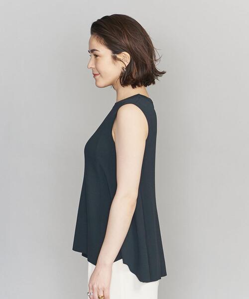 BEAUTY&YOUTH UNITED ARROWS（ビューティーアンドユースユナイテッドアローズ）の「BY クルーネックフレアノースリーブニット -ウォッシャブル-（ニット/セーター・レディース・ダークグリーン/ベージュ/ライトグレー・FREE）」の5枚目の写真