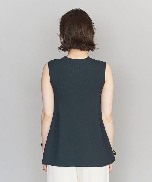 BEAUTY&YOUTH UNITED ARROWS（ビューティーアンドユースユナイテッドアローズ）の「BY クルーネックフレアノースリーブニット -ウォッシャブル-（ニット/セーター・レディース・ダークグリーン/ベージュ/ライトグレー・FREE）」の6枚目の写真