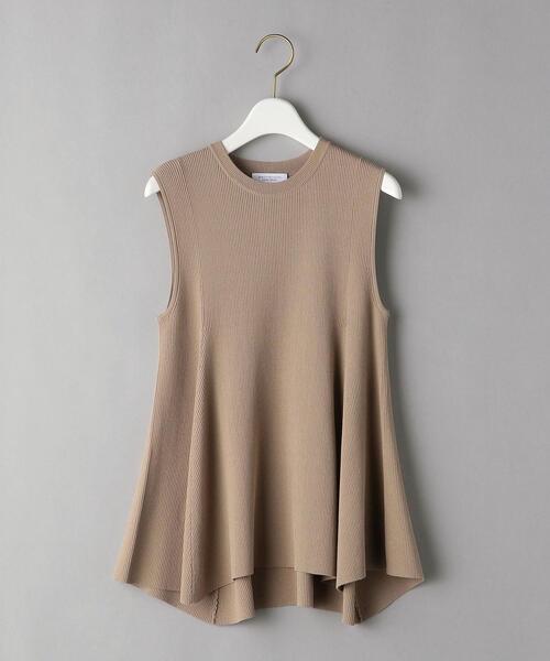 BEAUTY&YOUTH UNITED ARROWS（ビューティーアンドユースユナイテッドアローズ）の「BY クルーネックフレアノースリーブニット -ウォッシャブル-（ニット/セーター・レディース・ダークグリーン/ベージュ/ライトグレー・FREE）」の13枚目の写真