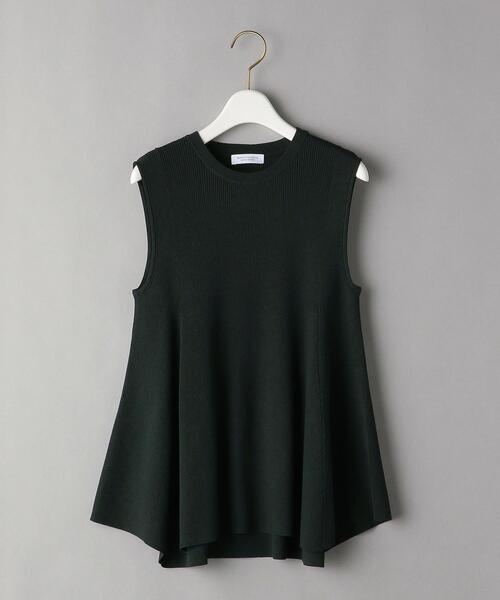 BEAUTY&YOUTH UNITED ARROWS（ビューティーアンドユースユナイテッドアローズ）の「BY クルーネックフレアノースリーブニット -ウォッシャブル-（ニット/セーター・レディース・ダークグリーン/ベージュ/ライトグレー・FREE）」の9枚目の写真