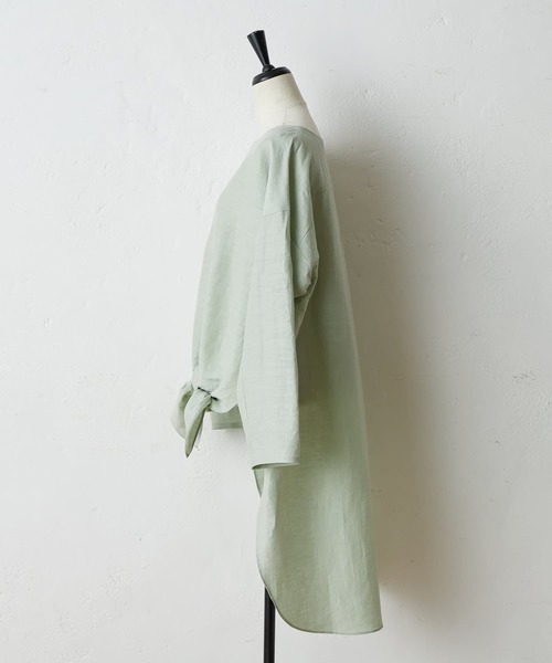 BEARDSLEY（ビアズリー）の「前結びチュニックブラウス（シャツ/ブラウス・レディース・ピンク/グリーン・FREE）」の12枚目の写真