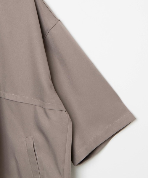 WEGO（ウィゴー）の「WEGO/ノーカラーZIPビッグシルエットシャツ（シャツ/ブラウス・メンズ・グレー系その他/ブラック・LARGE/MEDIUM）」の17枚目の写真