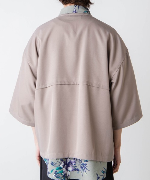 WEGO（ウィゴー）の「WEGO/ノーカラーZIPビッグシルエットシャツ（シャツ/ブラウス・メンズ・グレー系その他/ブラック・LARGE/MEDIUM）」の12枚目の写真