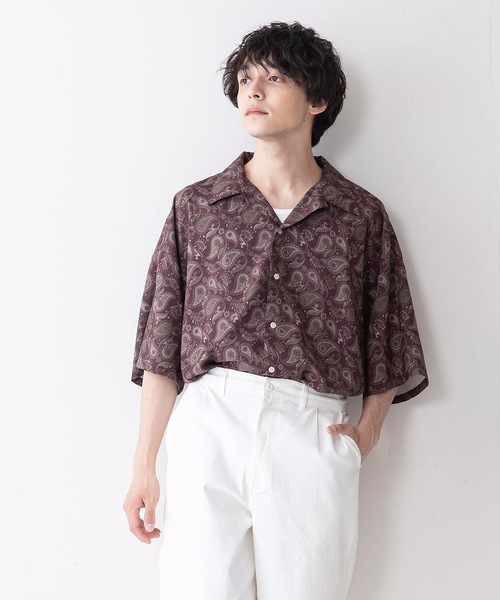 UNIIT（ユニット）の「【UNIIT】ドレープオープンカラー（開襟）シャツ ドルマンスリーブ（シャツ/ブラウス・メンズ・ブルー/グレー/ブラック系その他/ホワイト/ブラック/ワイン/ベージュ/その他/サックスブルー/ミント・MEDIUM/LARGE）」の9枚目の写真