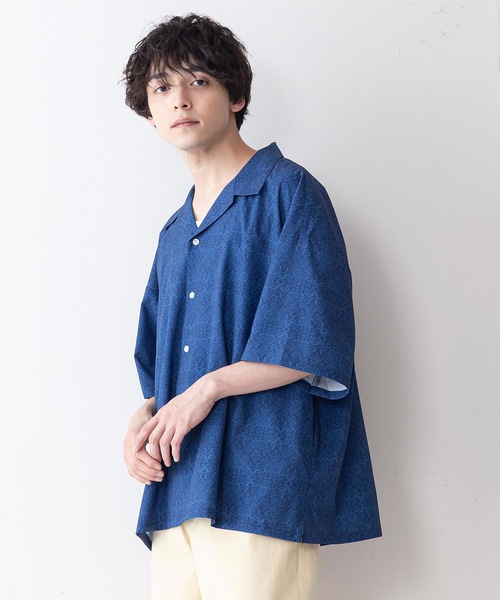 UNIIT（ユニット）の「【UNIIT】ドレープオープンカラー（開襟）シャツ ドルマンスリーブ（シャツ/ブラウス・メンズ・ブルー/グレー/ブラック系その他/ホワイト/ブラック/ワイン/ベージュ/その他/サックスブルー/ミント・MEDIUM/LARGE）」の8枚目の写真