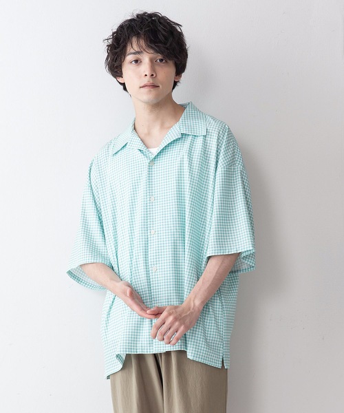 UNIIT（ユニット）の「【UNIIT】ドレープオープンカラー（開襟）シャツ ドルマンスリーブ（シャツ/ブラウス・メンズ・ブルー/グレー/ブラック系その他/ホワイト/ブラック/ワイン/ベージュ/その他/サックスブルー/ミント・MEDIUM/LARGE）」の6枚目の写真