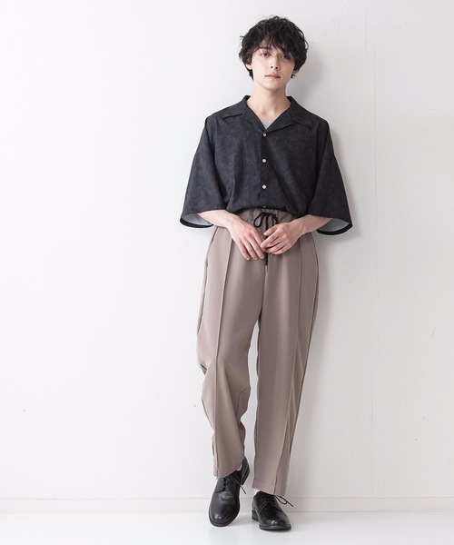 UNIIT（ユニット）の「【UNIIT】ドレープオープンカラー（開襟）シャツ ドルマンスリーブ（シャツ/ブラウス・メンズ・ブルー/グレー/ブラック系その他/ホワイト/ブラック/ワイン/ベージュ/その他/サックスブルー/ミント・MEDIUM/LARGE）」の12枚目の写真