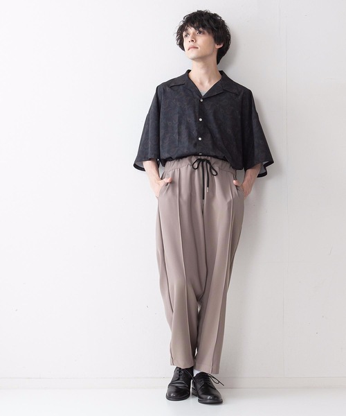 UNIIT（ユニット）の「【UNIIT】ドレープオープンカラー（開襟）シャツ ドルマンスリーブ（シャツ/ブラウス・メンズ・ブルー/グレー/ブラック系その他/ホワイト/ブラック/ワイン/ベージュ/その他/サックスブルー/ミント・MEDIUM/LARGE）」の13枚目の写真