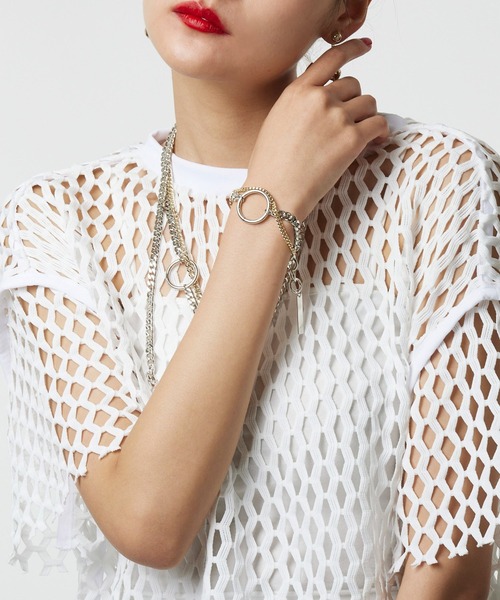 Narcissus（ナルシス）の「【Narcissus】チェーンフープブレス（ブレスレット・レディース・その他1・FREE）」の2枚目の写真