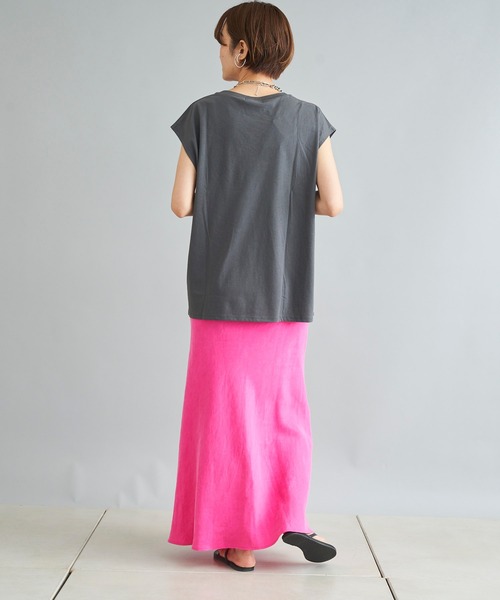 DouDou(ドゥドゥ)の「【WEB限定】フォトT(Tシャツ/カットソー・レディース・チャコールグレー/オフホワイト・FREE)」の13枚目の写真