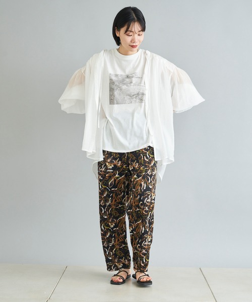 DouDou(ドゥドゥ)の「【WEB限定】フォトT(Tシャツ/カットソー・レディース・チャコールグレー/オフホワイト・FREE)」の14枚目の写真