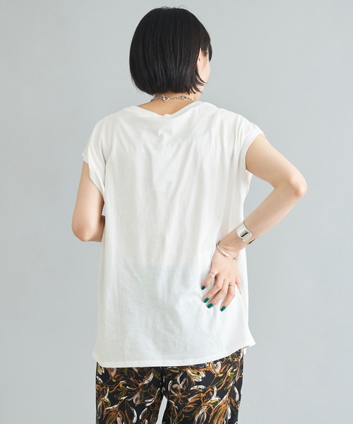 DouDou(ドゥドゥ)の「【WEB限定】フォトT(Tシャツ/カットソー・レディース・チャコールグレー/オフホワイト・FREE)」の15枚目の写真