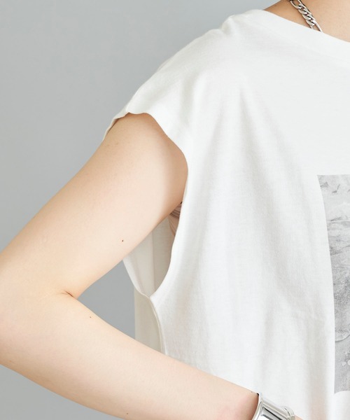 DouDou(ドゥドゥ)の「【WEB限定】フォトT(Tシャツ/カットソー・レディース・チャコールグレー/オフホワイト・FREE)」の16枚目の写真