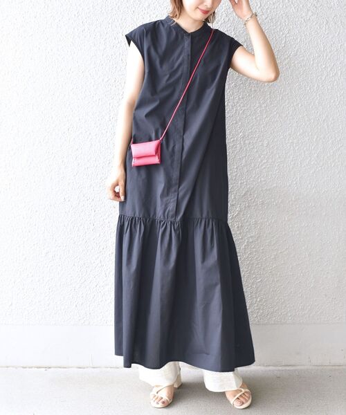 セール】【WEB限定】〈手洗い可能〉ブロード切り替えワンピース