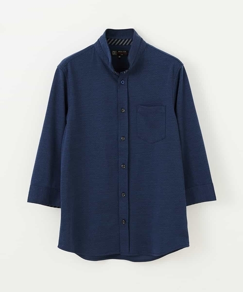 MK MICHEL KLEIN HOMME (エムケーミッシェルクランオム)の「ダークドットジャージ(シャツ/ブラウス・メンズ・チャコールグレー/ブルー・48/46/51)」の8枚目の写真