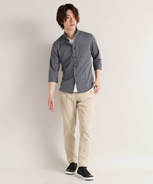MK MICHEL KLEIN HOMME (エムケーミッシェルクランオム)の「ダークドットジャージ(シャツ/ブラウス・メンズ・チャコールグレー/ブルー・48/46/51)」の9枚目の写真