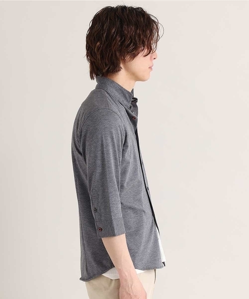 MK MICHEL KLEIN HOMME (エムケーミッシェルクランオム)の「ダークドットジャージ(シャツ/ブラウス・メンズ・チャコールグレー/ブルー・48/46/51)」の11枚目の写真
