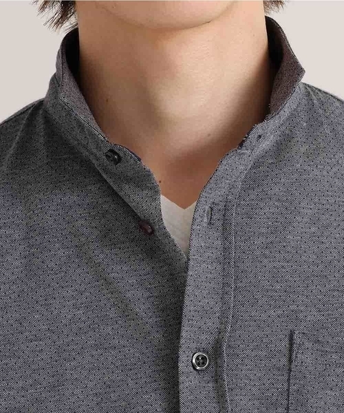 MK MICHEL KLEIN HOMME (エムケーミッシェルクランオム)の「ダークドットジャージ(シャツ/ブラウス・メンズ・チャコールグレー/ブルー・48/46/51)」の13枚目の写真