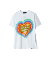 『RAZZIS/ラズイズ』レインボーハートプリントクルーネック半袖ビッグTシャツ