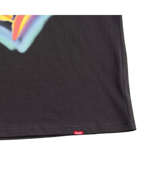 RAZZIS(ラズ)の「『RAZZIS/ラズイズ』レインボーハートプリントクルーネック半袖ビッグTシャツ (Tシャツ/カットソー・メンズ・チャコール/ホワイト・L/XL/M)」の10枚目の写真