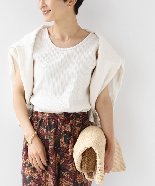 JOURNAL STANDARD relume(ジャーナルスタンダード レリューム)の「アイレットテレコノースリーブ◆(タンクトップ・レディース・ブラック/ブラウン/ナチュラル・FREE)」の17枚目の写真