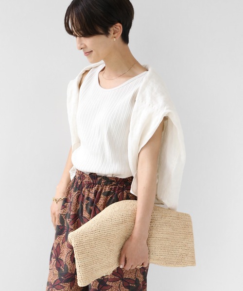 JOURNAL STANDARD relume(ジャーナルスタンダード レリューム)の「アイレットテレコノースリーブ◆(タンクトップ・レディース・ブラック/ブラウン/ナチュラル・FREE)」の18枚目の写真